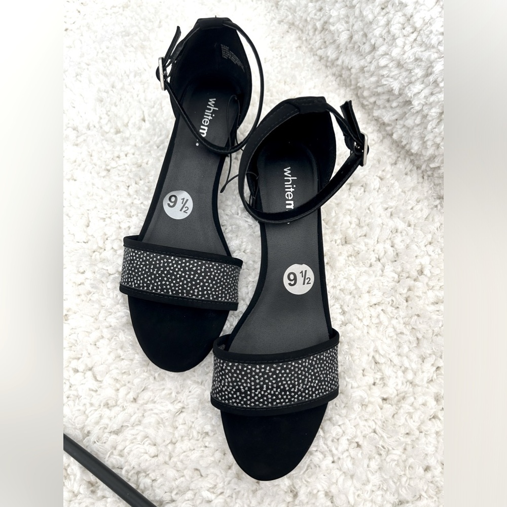 Women. White Mountain Women Mesh Strap Block Heel Dress Sandals Shoes.